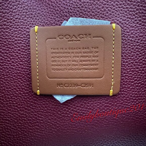 NWT Coach Retail C2591 Tyler Carryall In Signature Canvas Tan Rust Bag Tote - Picture 13 of 14